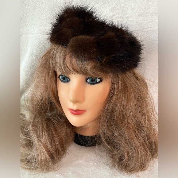 Vintage mink, fascinator hat - Picture 1 of 8